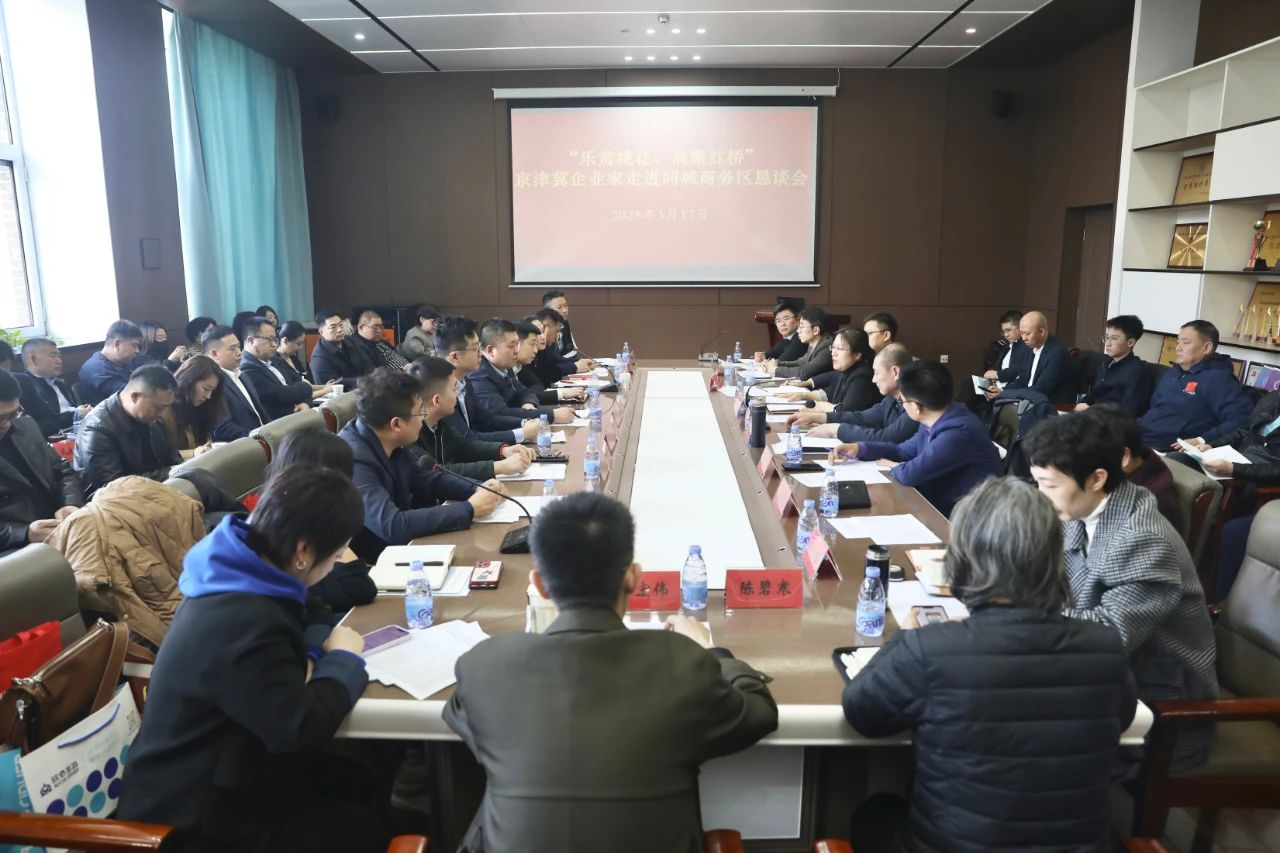天津市侨商会青年专业委员会组织委员参加“乐赏桃花、商聚红桥”京津冀企业家走进同城商务区恳谈会 